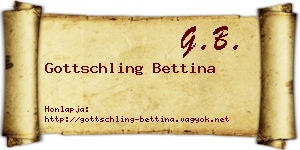 Gottschling Bettina névjegykártya
